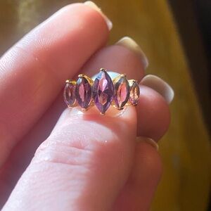 Purple Multi-Gem Statement Ring